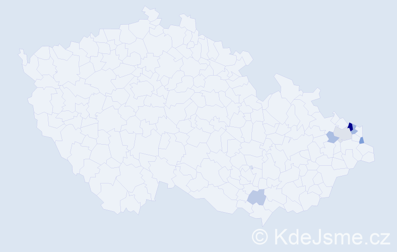 Příjmení: 'Lodňan', počet výskytů 16 v celé ČR