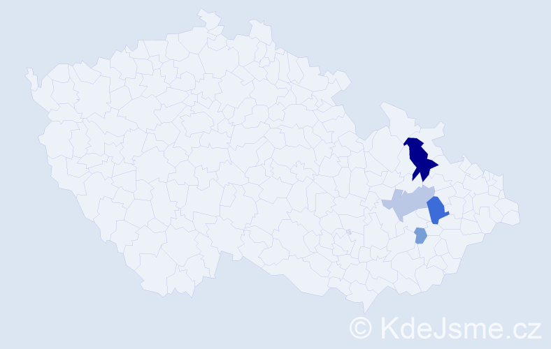 Příjmení: 'Gasidlová', počet výskytů 12 v celé ČR
