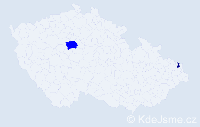 Příjmení: 'Grečná', počet výskytů 3 v celé ČR