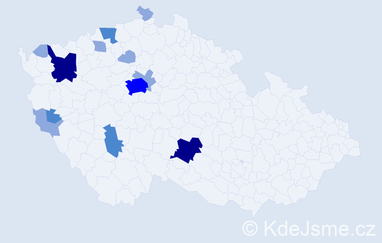 Příjmení: 'Dietz', počet výskytů 31 v celé ČR