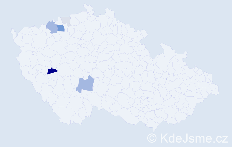 Příjmení: 'Beňasová', počet výskytů 16 v celé ČR