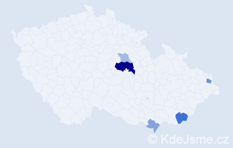 Příjmení: 'Hroznová', počet výskytů 11 v celé ČR