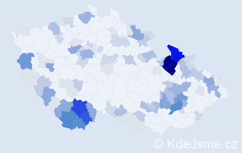 Příjmení: 'Morongová', počet výskytů 329 v celé ČR