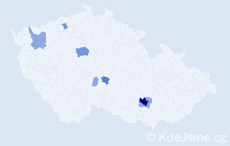 Příjmení: 'Munteanu', počet výskytů 16 v celé ČR