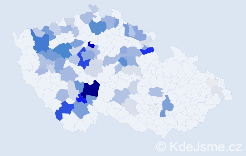 Příjmení: 'Fábera', počet výskytů 240 v celé ČR