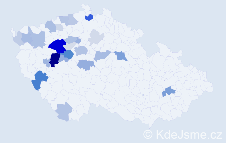 Příjmení: 'Spalová', počet výskytů 82 v celé ČR