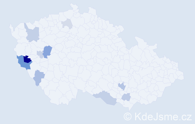Příjmení: 'Mühlbacher', počet výskytů 29 v celé ČR