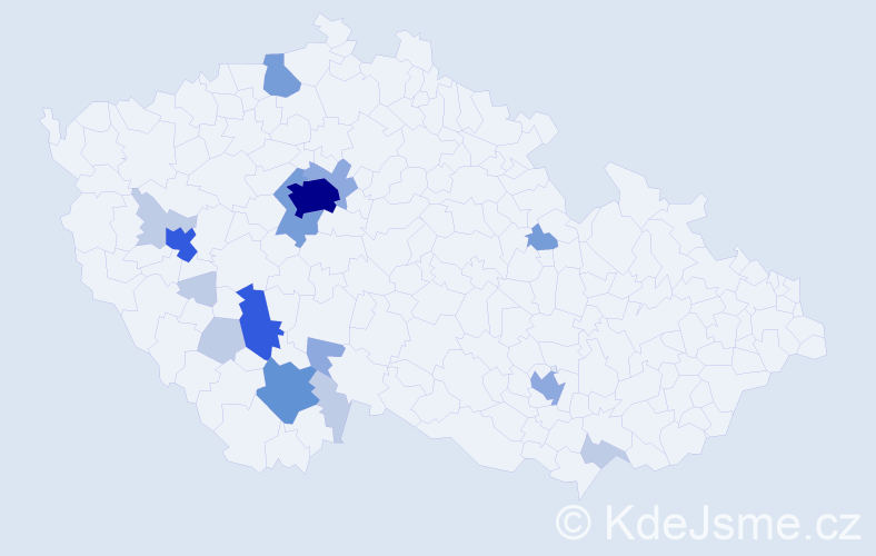 Příjmení: 'Zabranská', počet výskytů 46 v celé ČR