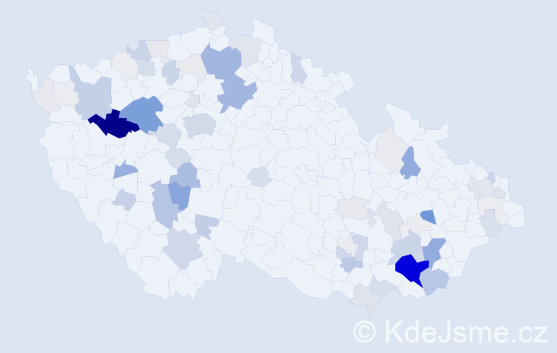 Příjmení: 'Knotová', počet výskytů 290 v celé ČR