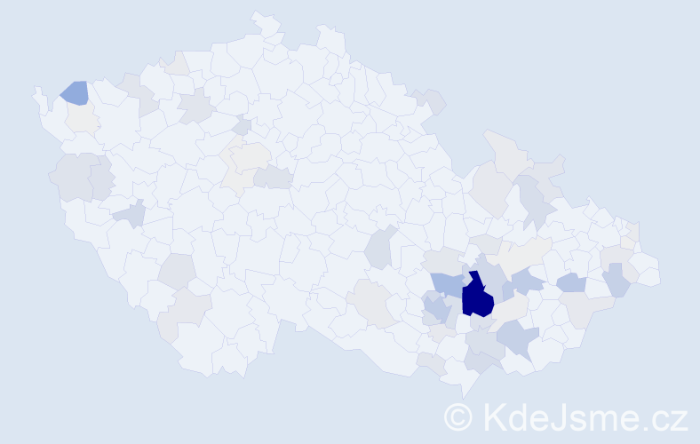 Příjmení: 'Čtvrtníčková', počet výskytů 237 v celé ČR