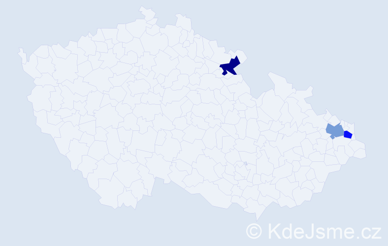 Příjmení: 'Kulikova', počet výskytů 3 v celé ČR