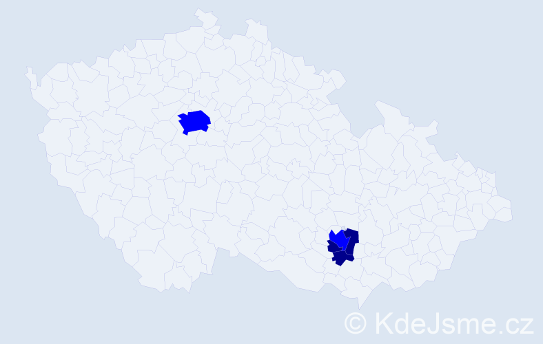 Příjmení: 'Manolovová', počet výskytů 6 v celé ČR