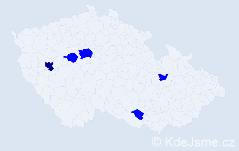 Příjmení: 'Valdesová', počet výskytů 6 v celé ČR