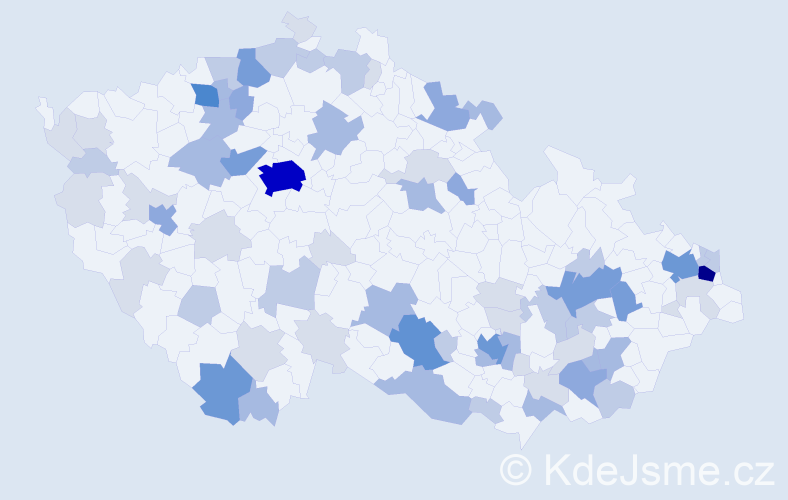 Příjmení: 'Križan', počet výskytů 209 v celé ČR