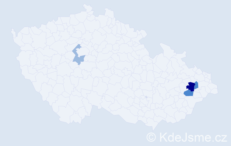 Příjmení: 'Tedesková', počet výskytů 9 v celé ČR