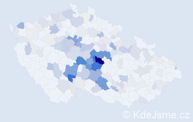 Příjmení: 'Semrád', počet výskytů 533 v celé ČR