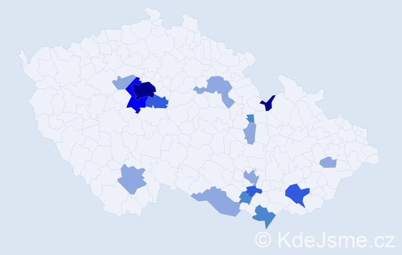 Příjmení: 'Hošpes', počet výskytů 37 v celé ČR