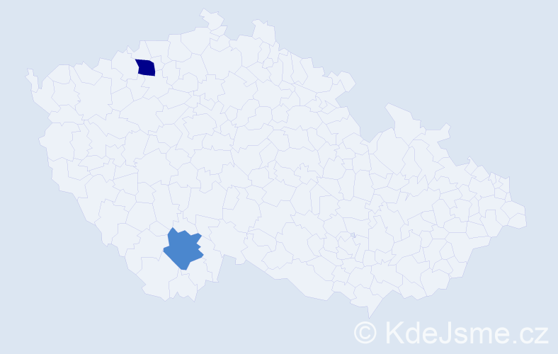 Příjmení: 'Mikitin', počet výskytů 6 v celé ČR