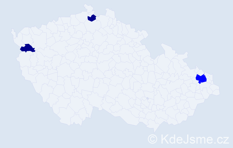 Příjmení: 'Cmorejová', počet výskytů 8 v celé ČR