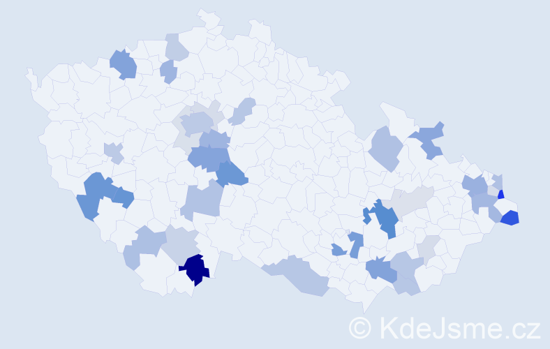 Příjmení: 'Marčan', počet výskytů 97 v celé ČR
