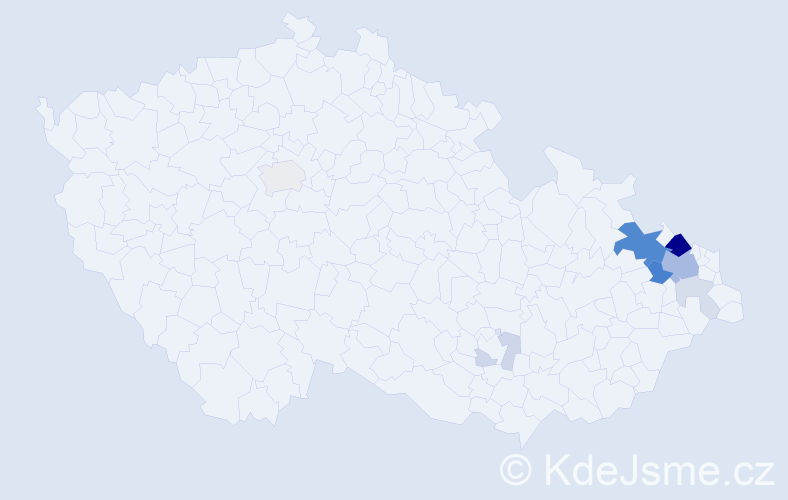 Příjmení: 'Ochvatová', počet výskytů 32 v celé ČR