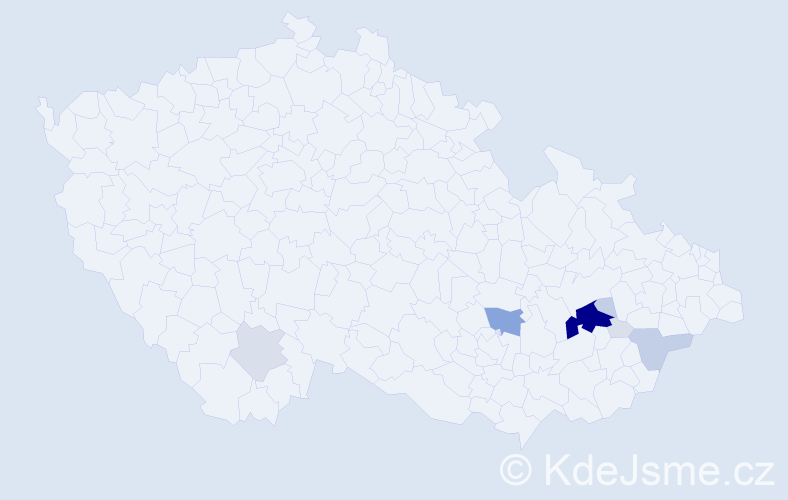 Příjmení: 'Stiskálek', počet výskytů 33 v celé ČR