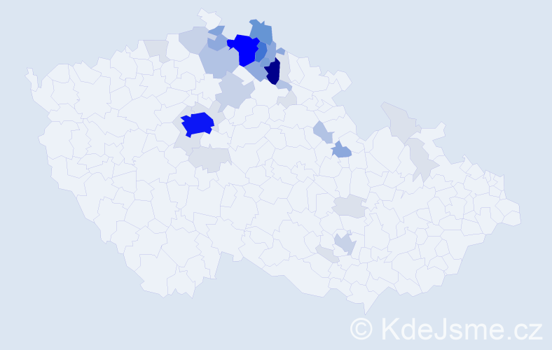 Příjmení: 'Maryško', počet výskytů 139 v celé ČR