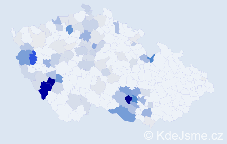 Příjmení: 'Kožnarová', počet výskytů 273 v celé ČR