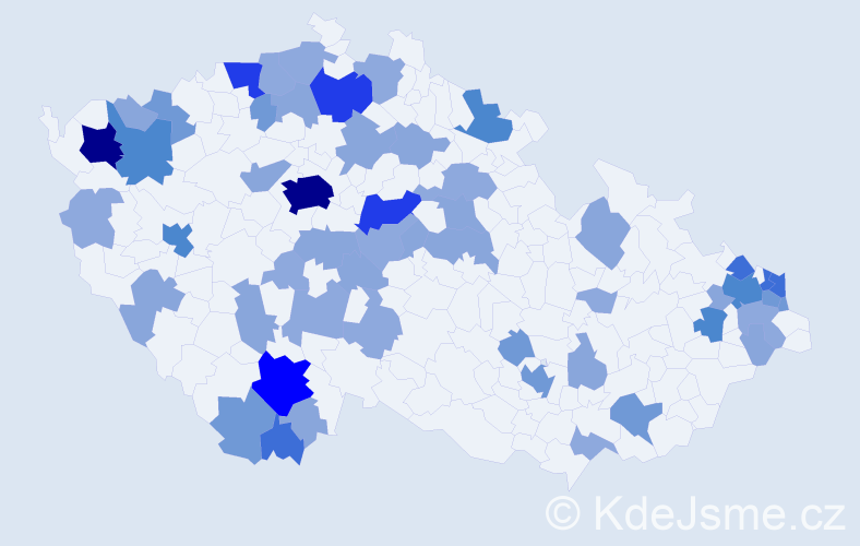 Příjmení: 'Timko', počet výskytů 153 v celé ČR