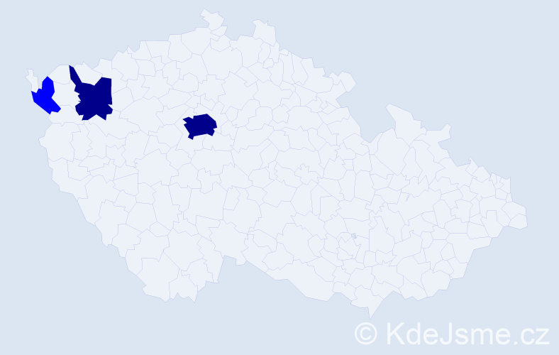 Příjmení: 'Tkachev', počet výskytů 5 v celé ČR