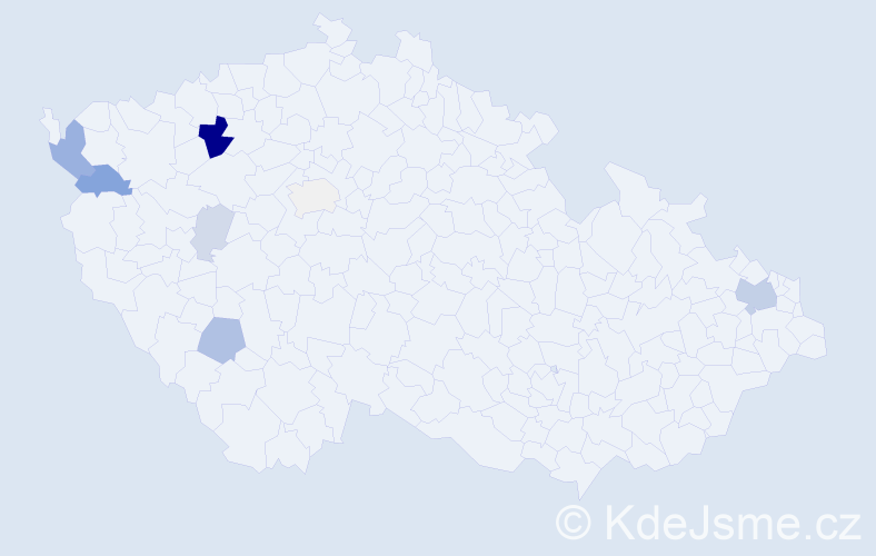 Příjmení: 'Harajdová', počet výskytů 24 v celé ČR