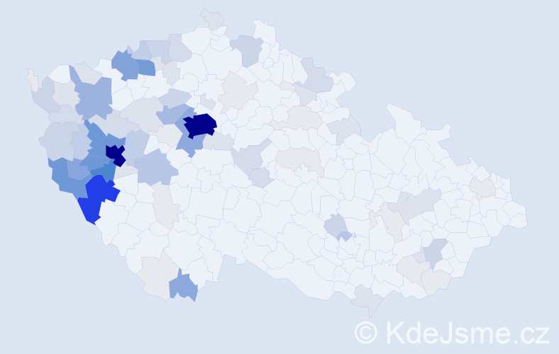 Příjmení: 'Baxa', počet výskytů 414 v celé ČR