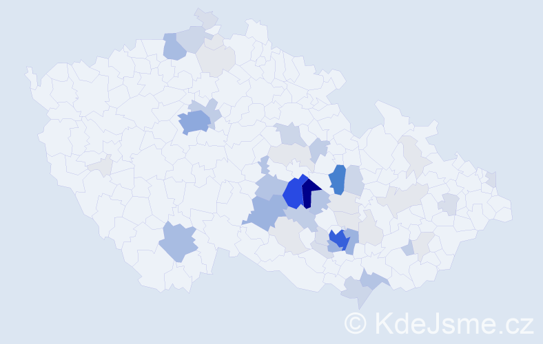 Příjmení: 'Drdlová', počet výskytů 210 v celé ČR