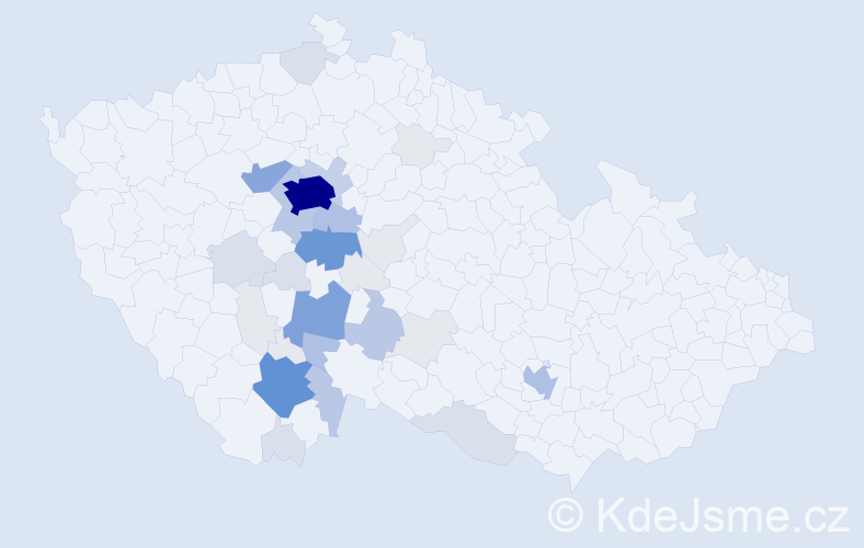 Příjmení: 'Sejk', počet výskytů 154 v celé ČR