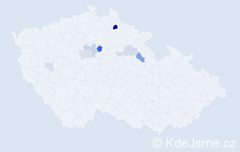 Příjmení: 'Anghel', počet výskytů 13 v celé ČR