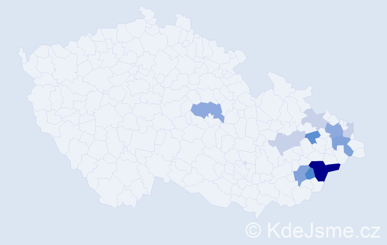 Příjmení: 'Krampotová', počet výskytů 37 v celé ČR