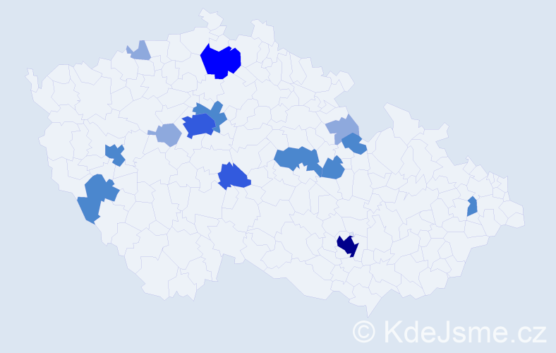 Příjmení: 'Synák', počet výskytů 32 v celé ČR