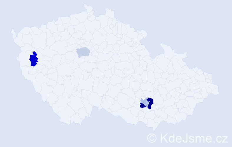 Příjmení: 'Eberhard', počet výskytů 11 v celé ČR