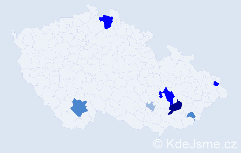 Příjmení: 'Rotschedl', počet výskytů 18 v celé ČR