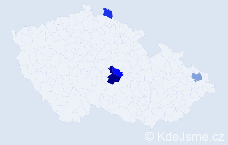 Příjmení: 'Tarabčák', počet výskytů 8 v celé ČR