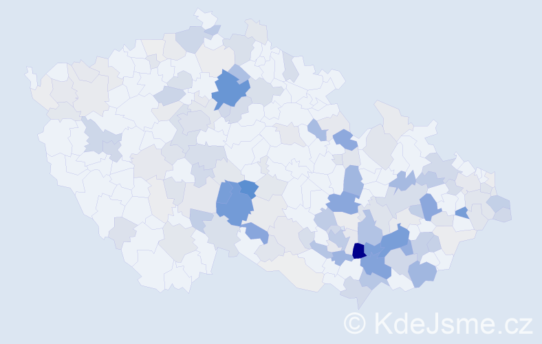 Příjmení: 'Hložková', počet výskytů 552 v celé ČR