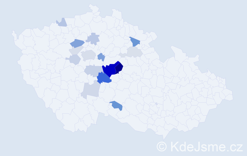 Příjmení: 'Liberská', počet výskytů 37 v celé ČR