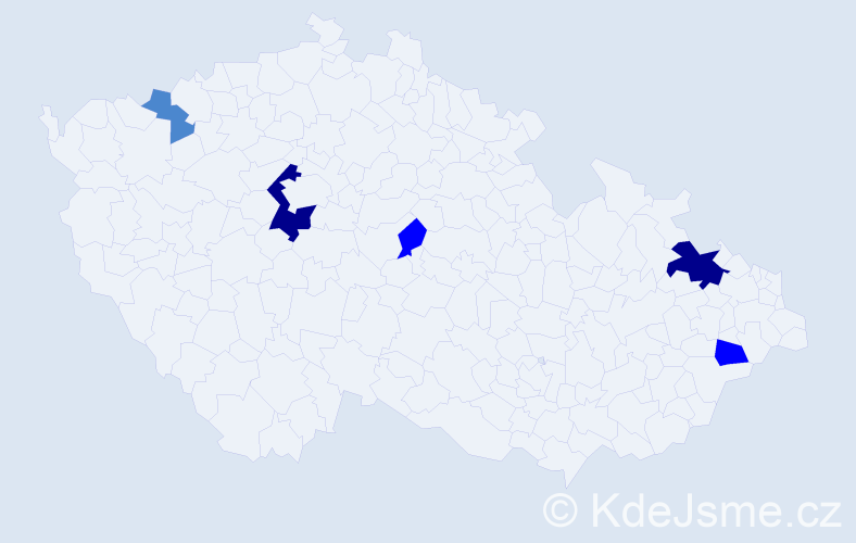 Příjmení: 'Palinčák', počet výskytů 11 v celé ČR