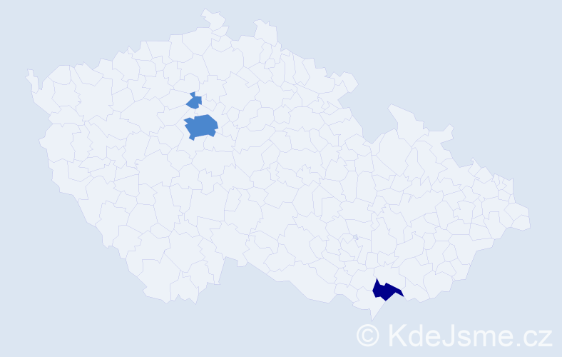 Příjmení: 'Kjazimi', počet výskytů 5 v celé ČR