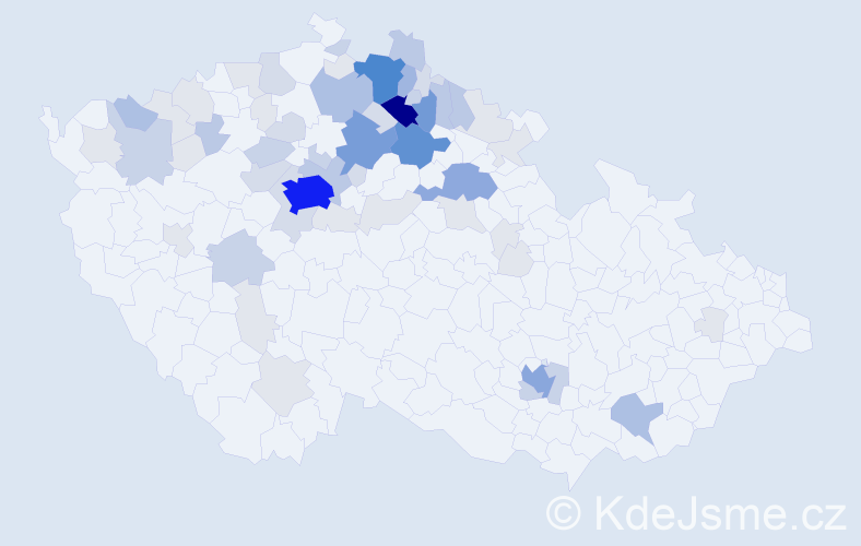 Příjmení: 'Dědečková', počet výskytů 229 v celé ČR