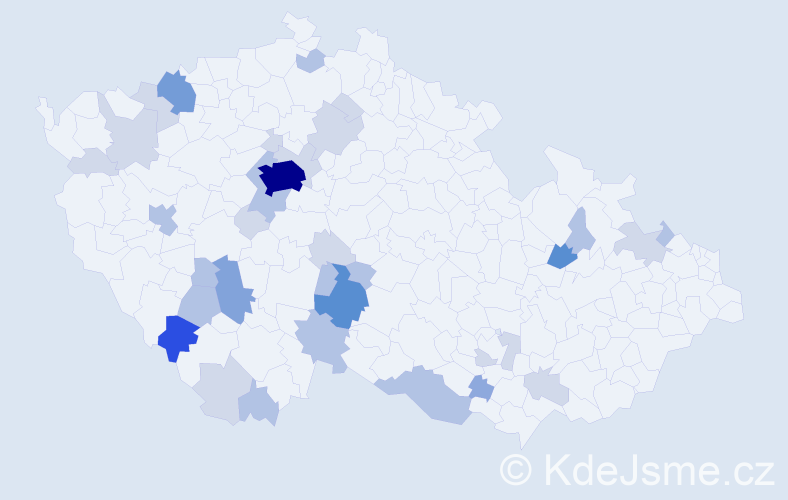 Příjmení: 'Maršáková', počet výskytů 89 v celé ČR