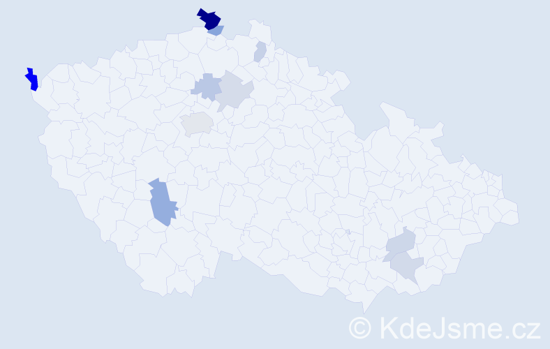 Příjmení: 'Lumpeová', počet výskytů 22 v celé ČR