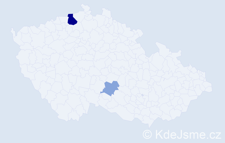 Příjmení: 'Lupian', počet výskytů 6 v celé ČR