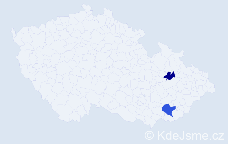 Příjmení: 'Višnová', počet výskytů 3 v celé ČR
