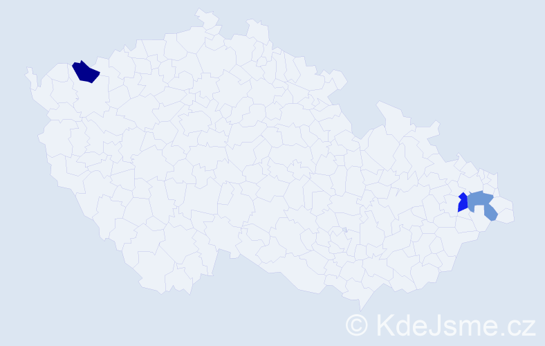 Příjmení: 'Rozsová', počet výskytů 3 v celé ČR